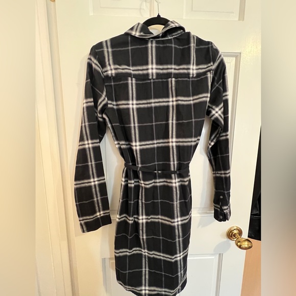 A&F Women’s Flannel Shirt Dress - XS Dark Blue - Picture 5 of 6